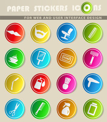 barbershop icon set