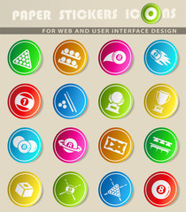 billiards icon set