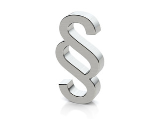 Obraz premium Metallic paragraph symbol