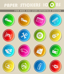 car shop icon set