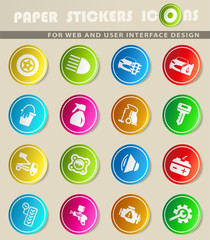 car shop icon set