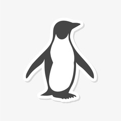 Penguin sticker - vector Illustration 