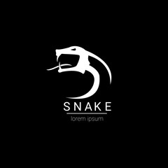 vector snake simple logo design element.