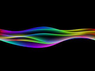 dinamyc flow, stylized  waves, vector