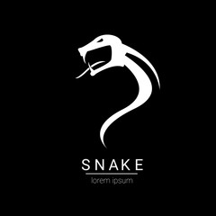 vector snake simple logo design element.