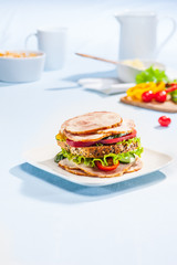 Chicken ham sandwich, vice-versa, inverted.