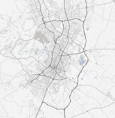 Map Austin city. Texas Roads