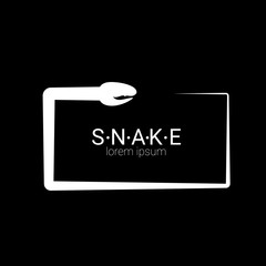 vector snake simple logo design element.