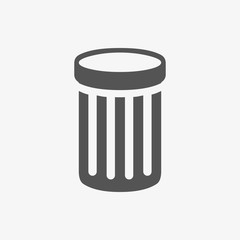 trash bin icon stock vector illustration flat design