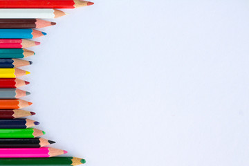 White background for presentations with vertical round colorful