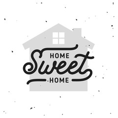 Obraz premium Home related poster. Vector vintage typography.