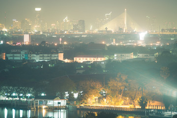 Fototapeta premium The downtown bridge in bangkok