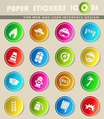 fire brigade icon set