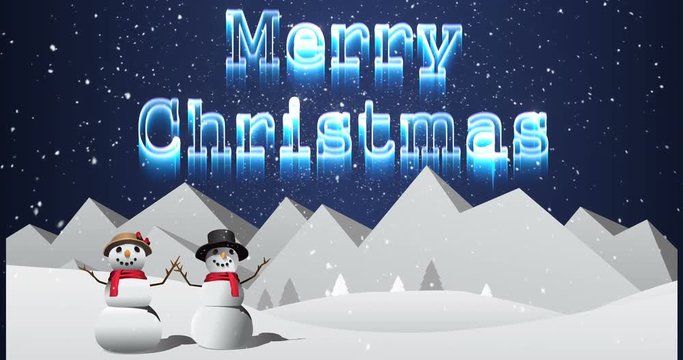 Illustration of christmas greeting with merry christmas message