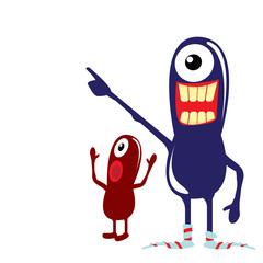 Vector cartoon funny dragon. Cartoon Dinosaur.