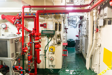 Pipe system on war ship, 