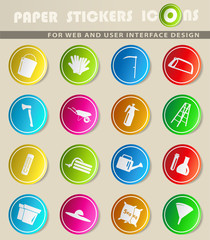 garden tools icon set
