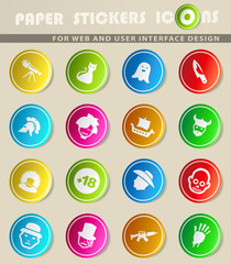 cinema genres icon set