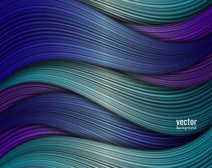 Vector abstract waves background. Colored wallpaper object