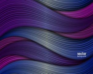 Vector abstract waves background. Colored wallpaper object