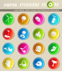 golf icon set