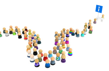 Cartoon Crowd, Info Booth