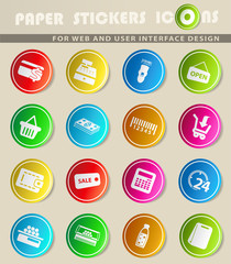 grocery store icon set