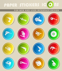 industrial equipment icon set