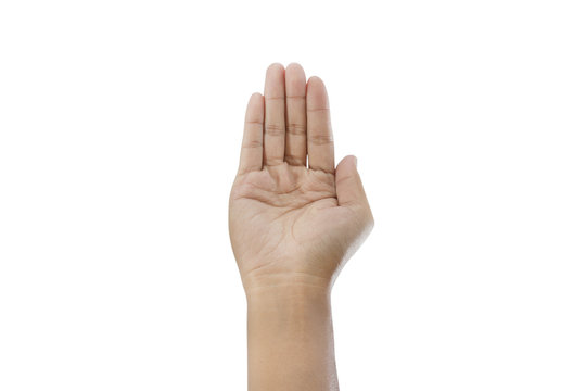 hand sign isolated on white background - clipping paths