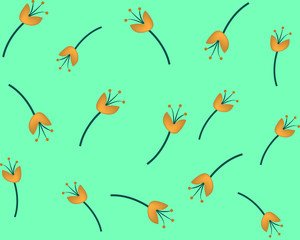 Red flower seamless pattern for your wallpaper design.