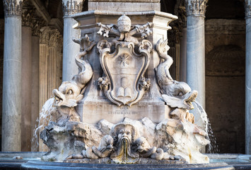Detail of the Fountain at the Pantheon