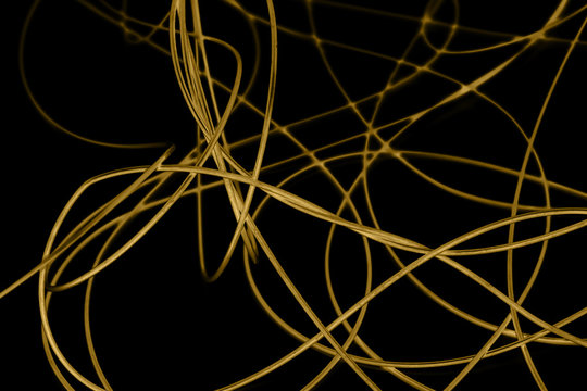 yellow cable on the black background. The inversion