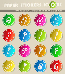 lock and key icon set