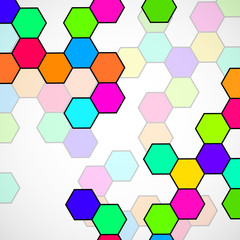 Hexagonal molecule structure of DNA. Geometric abstract background