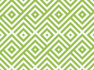 Seamless green and white african geometric op art pattern vector