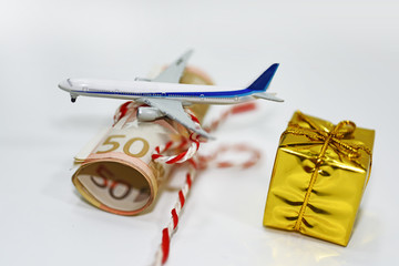 Abstract photo of traveling on passenger aircraft.