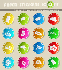 sticker and label icon set