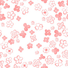 hand drawn watercolor floral seamless pattern. vector illustration