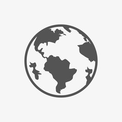 Earth icon stock vector illustration flat design