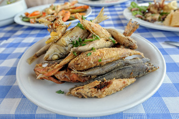 Cyprus seafood on plate