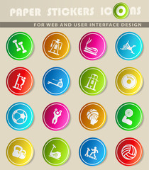 sport equipment icon set
