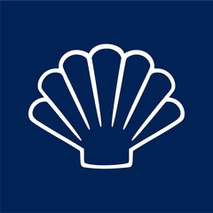 Sea Shell Flat Icon - vector Illustration
