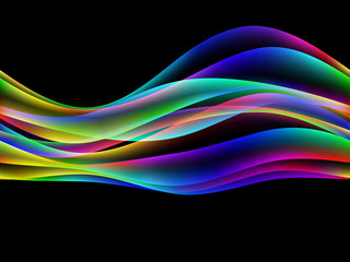 dinamyc flow, stylized  waves, vector
