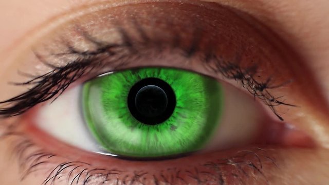 Eyes look on Earth of the space.