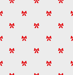 Template red bow. Seamless pattern.