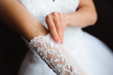 Bride wedding details - bride gloves