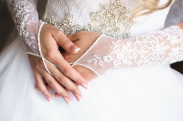 Bride wedding details - wedding dress