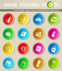 utensils for beverages icon set