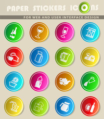 utensils for beverages icon set