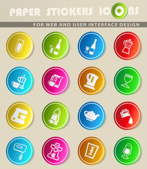utensils for beverages icon set